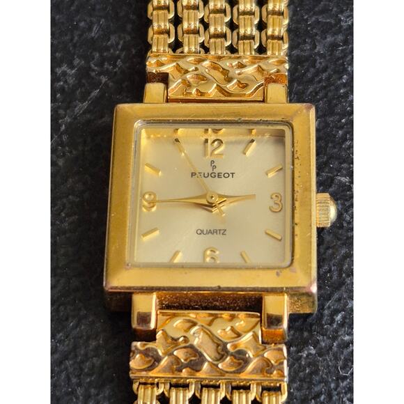 Peugeot Women Gold Tone 5 Chain Bracelet Watch – Boho Retro Y2K Whimsy Classic - Picture 9 of 10